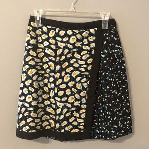 J crew floral printed pleated skirt